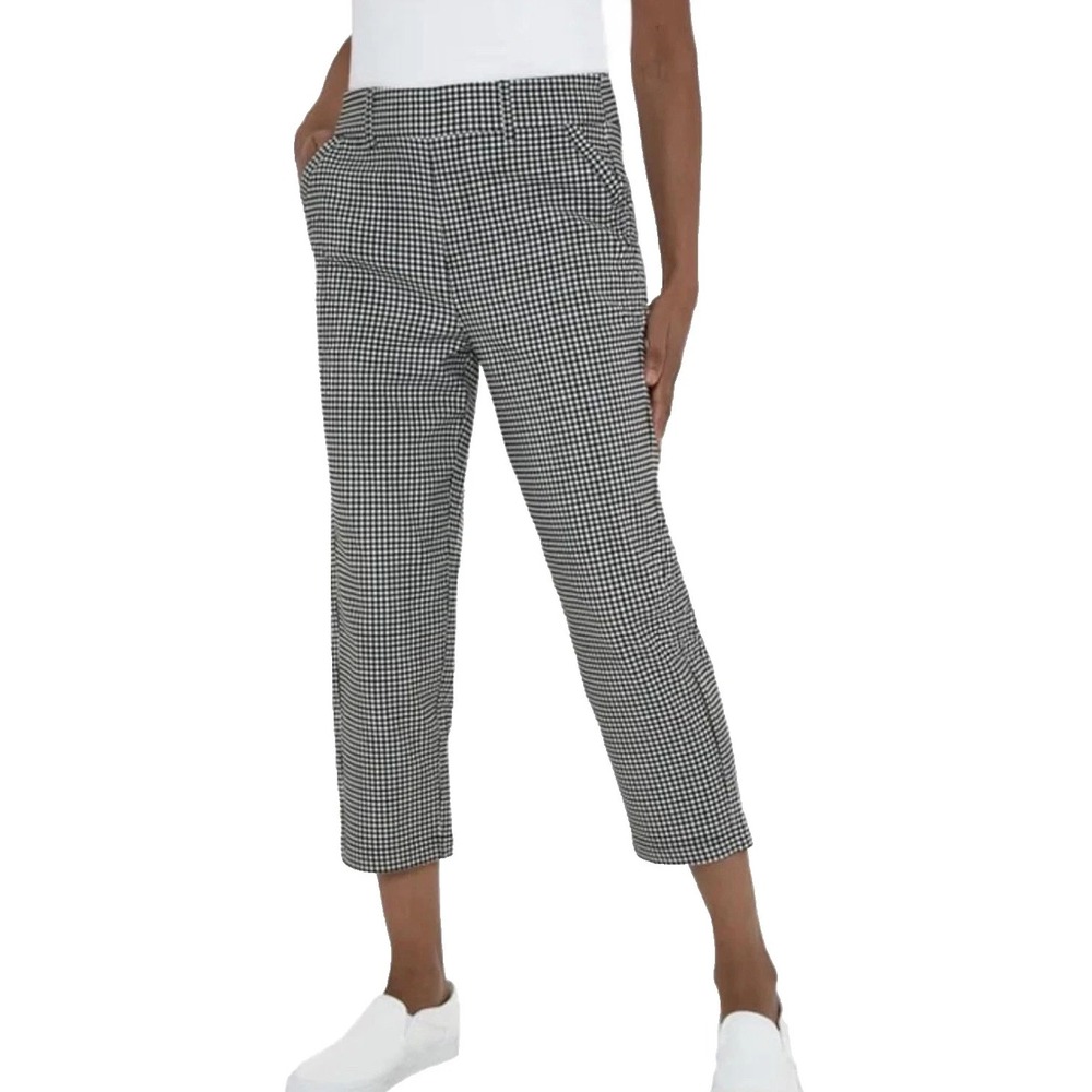 Mario Serrani Women's Pull-On Capri, Black / White Gingham, Size: XL, NWOT